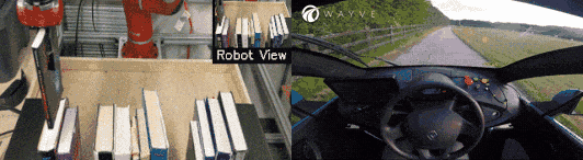 Berkeley's learning manipulation robot, and a Wayve self-driving car